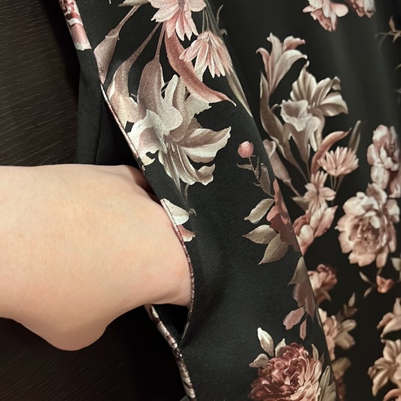 Maurices Cocktail Dress | XXL | Black with Floral Print - Picture 6 of 6